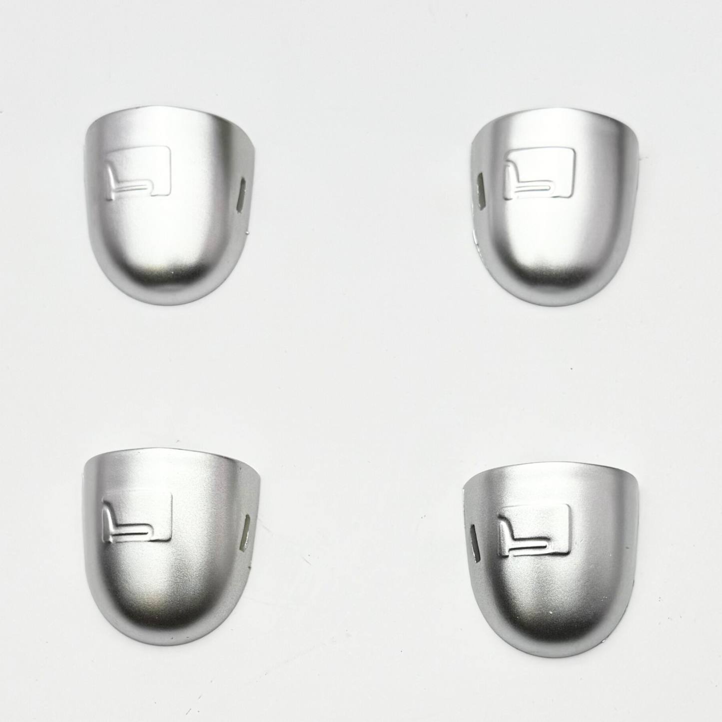 OMNIVALEA Door Lock Cover Cap Set 4PC Silver OEM 8200036411 Renault Nissan