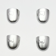 OMNIVALEA Door Lock Cover Cap Set 4PC Silver OEM 8200036411 Renault Nissan