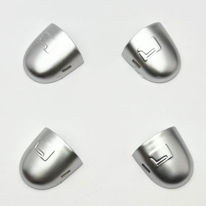 OMNIVALEA Door Lock Cover Cap Set 4PC Silver OEM 8200036411 Renault Nissan
