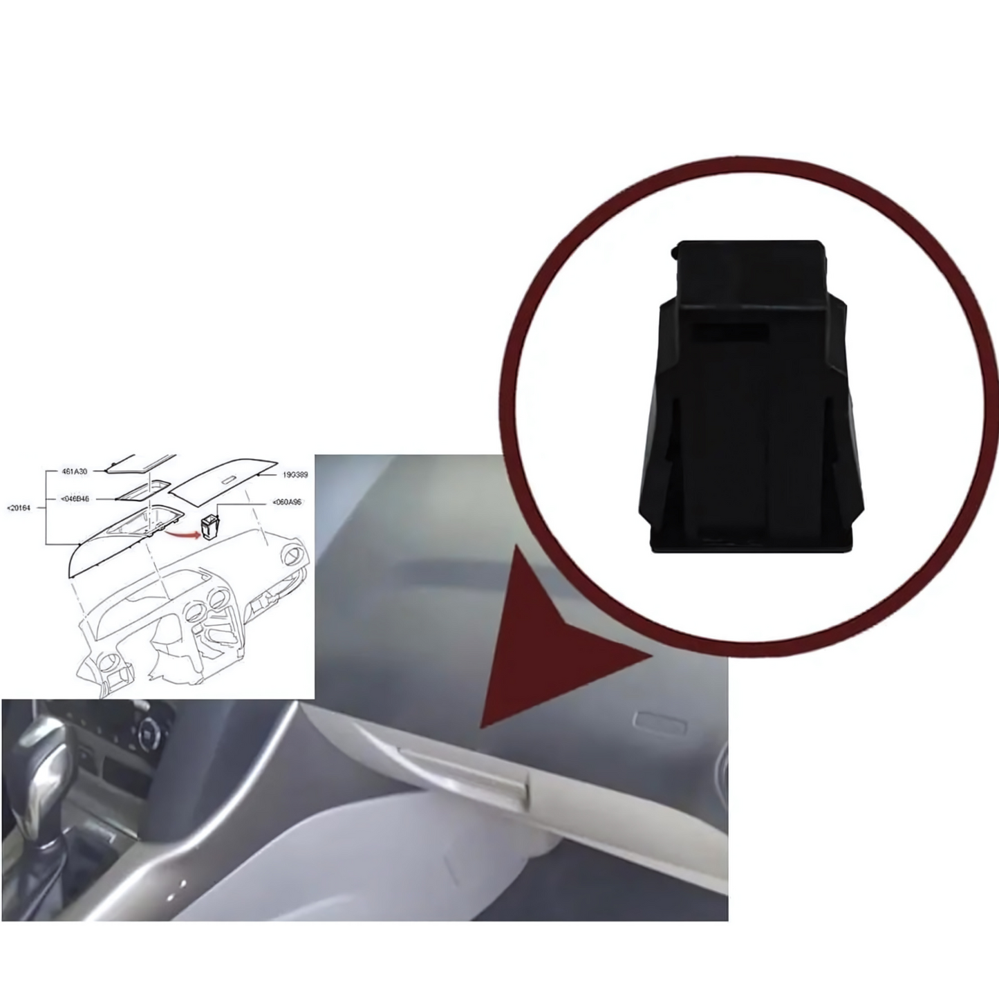 OMNIVALEA Glove Box Lock Latch Clip POM Plastic OEM 8M51T044K90AA for Ford Focus